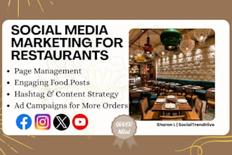 manage social media marketing for your restaurant, hotel and food brand