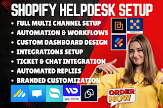 setup shopify helpdesk gorgias commslayer tidio reamaze jotform wildesk crisp sb