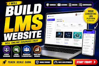 build lms educational website online course website education elearning website
