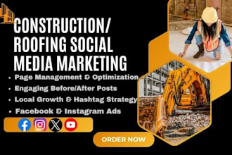 manage social media marketing for your roofing or construction business