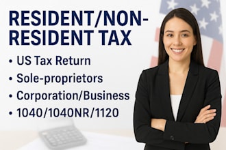 prepare and efile US tax return, business tax, form 1040, 5472, 1120, 1065 irs