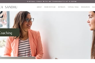 design squarespace coaching website life fitness website business coach website