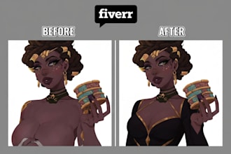 retouch photos and outfit change your characters