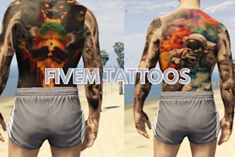 make unique tattoo mods for gta fivem characters