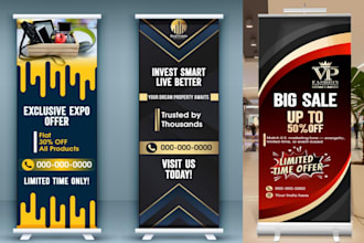 do modern roll up banner, retractable, pull up, stande and ads banner