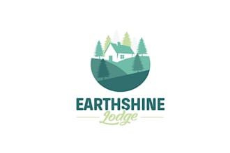 design spotless beautiful mountain lodge logo