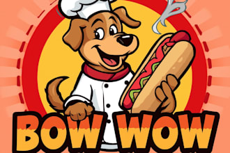 do unique mascot cartoon logo design