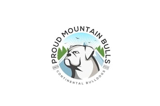 design wonderful proud mountain bulls logo