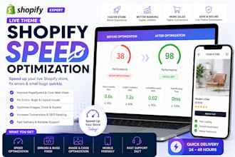optimize shopify speed performance fix bugs customize solution