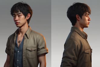 draw your characters and fanart in semi realistic art