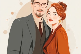 draw faceless couple illustration couples portrait