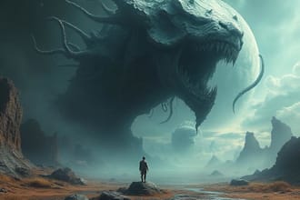 do surreal concept art, matte paint and photo manipulation
