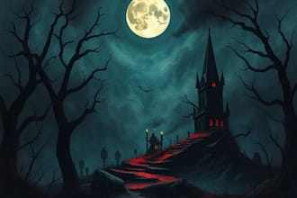 do an brutal, dark, horror, metal art illustration