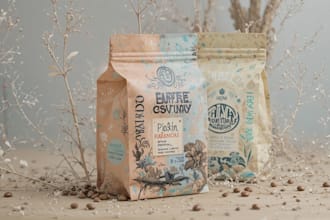 do coffee packaging, coffee bag, label design