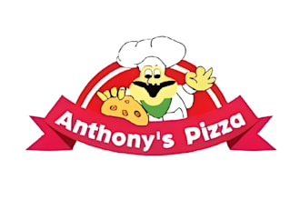 craft cartoon food logo for restaurants, BBQ and fast food