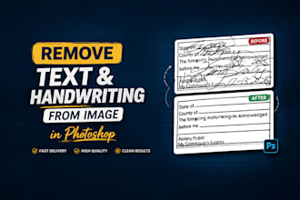 remove handwriting and text from image in photoshop