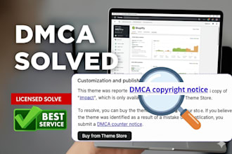 solve shopify theme license dmca issue