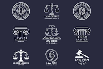 design lawyer, legal, attorney or law firm logo