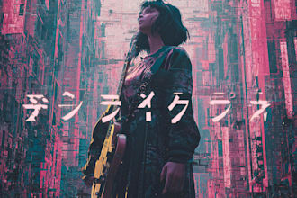 draw an anime style album cover
