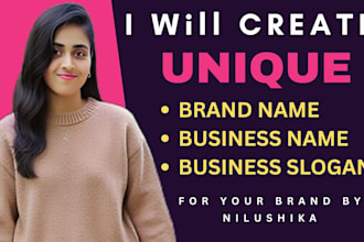 create catchy business name and slogan for your brand