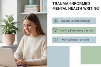 write trauma informed mental health and healing blogs and articles