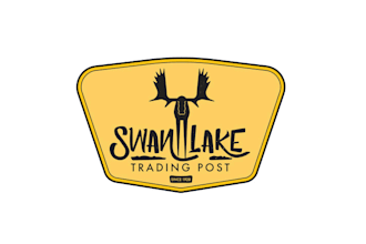 design perfect swan lake trading post logo