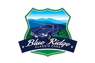 design extraordinary logo for blue ridge classic cars