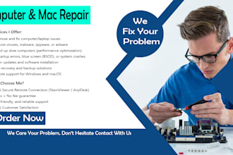 troubleshoot, repair mac  windows pc  computer remotely