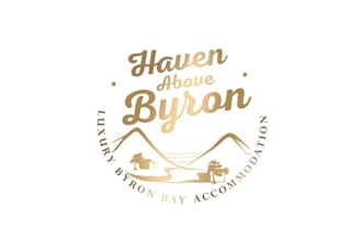 make tasteful unique logo for luxury accommodation byron bay