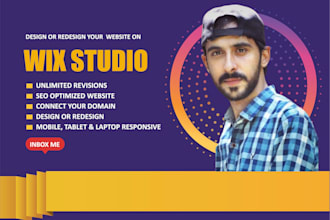 do wix studio website design or redesign, wix studio landing page