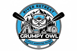 create a classic cartoon logo in vector format
