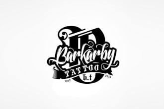 design particular tattoo brand logo
