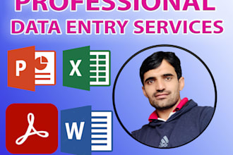 do data entry, file conversion, and word processing for you