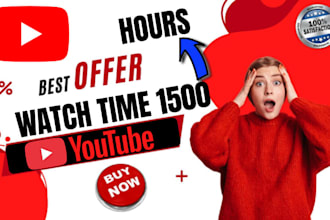 get organic 500 hours youtube watch time