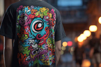 do a typography t shirt logo design in my graffiti style