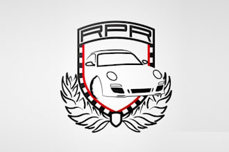 design top quality racing team logo for porsche team
