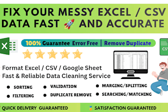 fix, clean and format your data professionally
