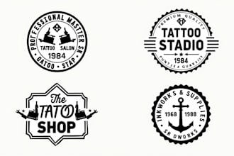 make eye catching tattoo studio logo for your company