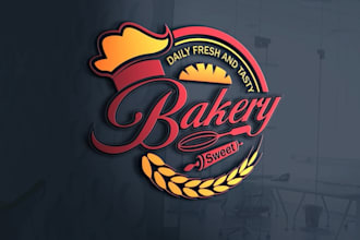 design cake, desserts, cookie, candy, bakery logo