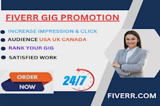 promote your fiverr gig on social media targeted people