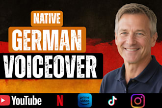 record a professional native german male voice over