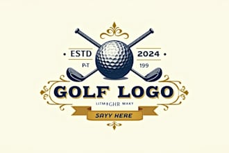 make an amazing golf logo with express delivery