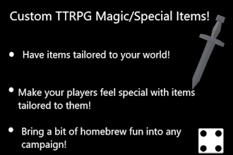 create ttrpg magic or special items for you