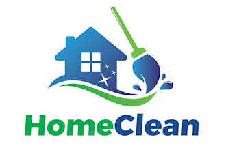 create creative and good home cleaning looking logo design