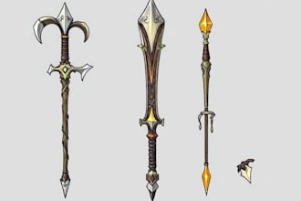 draw your prop or fantasy weapon designs