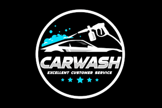 create exclusive and marvelous car wash logo design