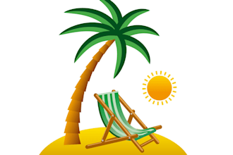 create attractive and imagination beach logo design