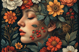 make a beautiful botanical or floral illustration