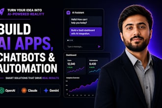 develop ai app, ai website, ai chatbot and prompt engineering