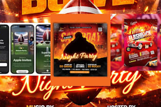 design creative party flyer, event flyer club flyer flyer design,business flyer
